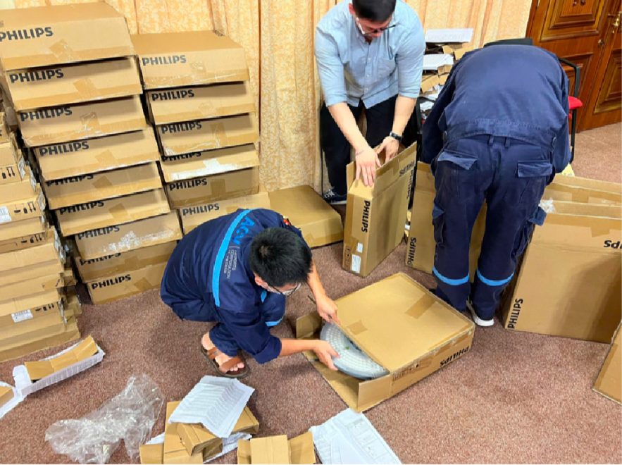 Sửa chữa hệ thống chiếu sáng nhà ga T1 và T2 cảng hàng không Quốc Tế Nội Bài